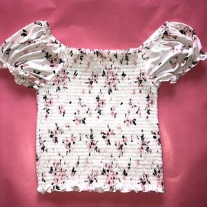 Frilly Floral Crop Top